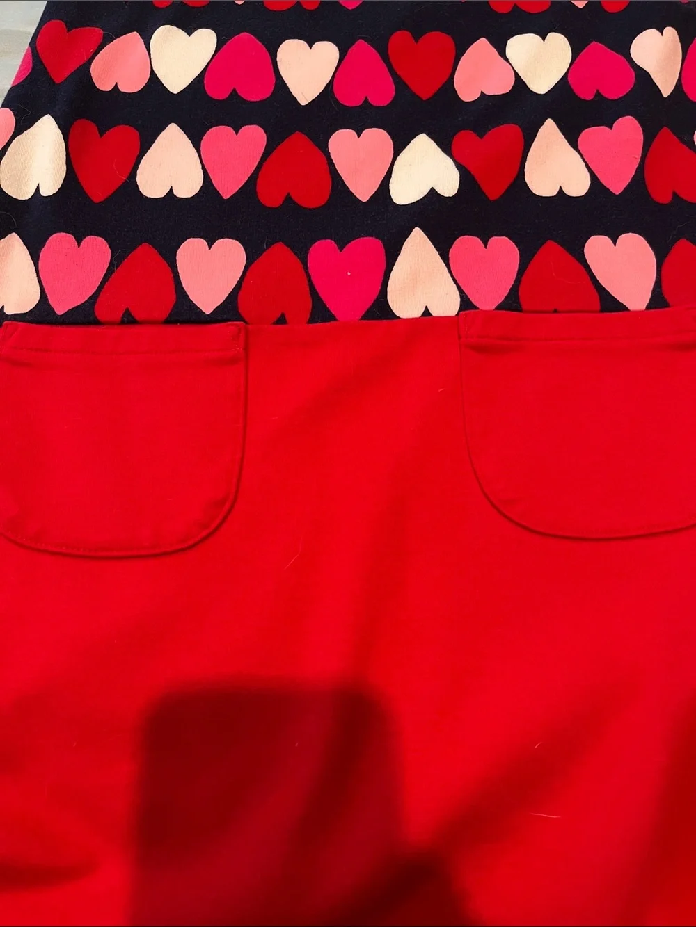 Gymboree Navy, Red, Pink & White Heart Pocket Dress